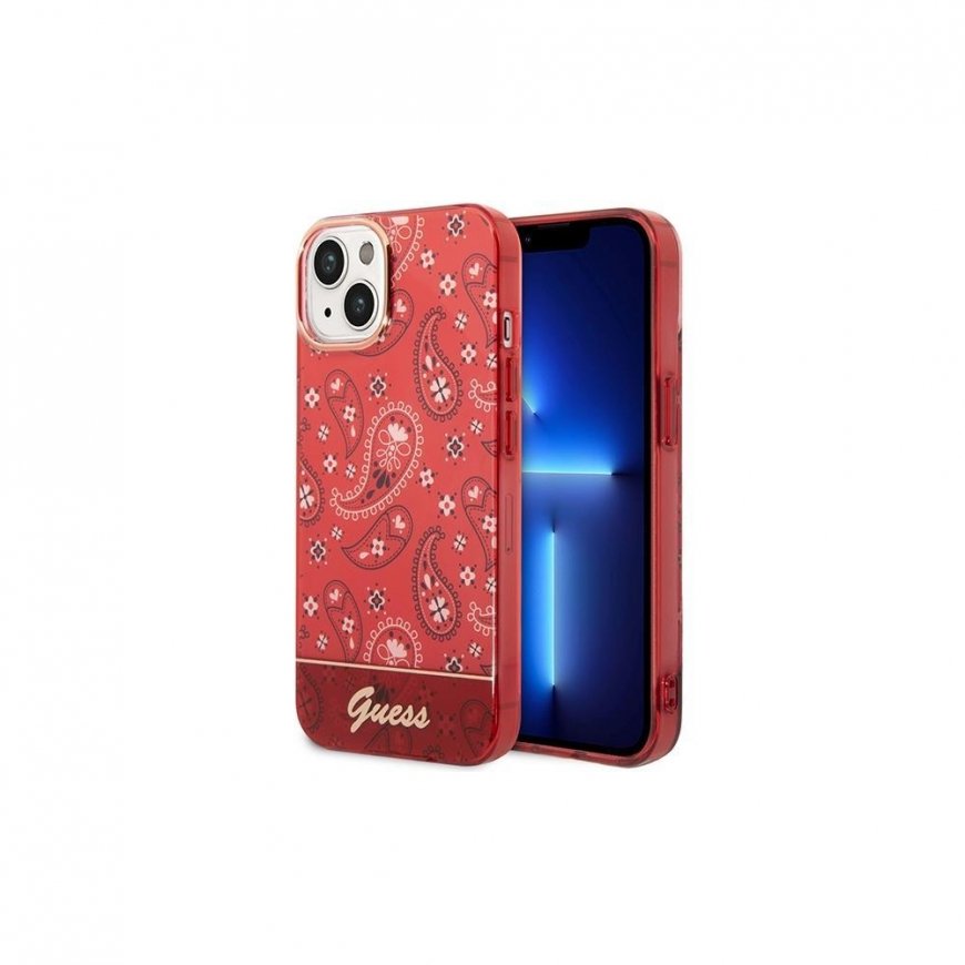 Guess case for iPhone 14 Plus 6.7" GUHCP14MHGBNHR red hardcase Bandana Paisley – 3