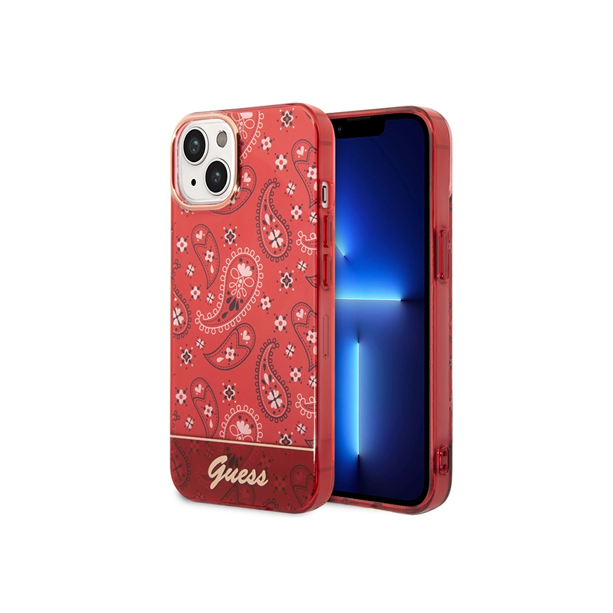 Guess dėklas skirtas iPhone 14 Plus 6,7" GUHCP14MHGBNHR raudonas hardcase Bandana Paisley – 5
