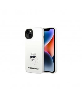 Karl Lagerfeld Case iPhone 14 Plus 6.7" KLHMP14MSNCHBCH White Hard Case Magsafe Silicone NFT Choupette