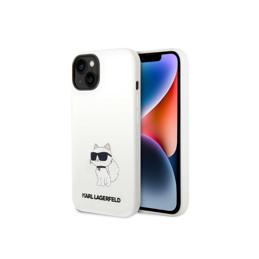 Karl Lagerfeld Case iPhone 14 Plus 6.7" KLHMP14MSNCHBCH White Hard Case Magsafe Silicone NFT Choupette – 5