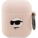 Headphone Karl Lagerfeld case for Airpods 1 / 2 KLA2RUNCHP pink 3D silicone NFT Karl