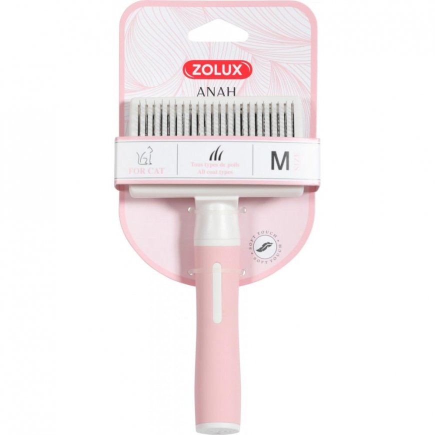 Zolux ANAH Brush with retractable needles for cats, medium