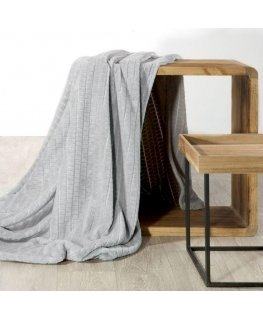 Eurofirany DESIGN 91 CINDY2 Soft and gentle blanket with a printed cube pattern, 200X220 cm, color: ash
