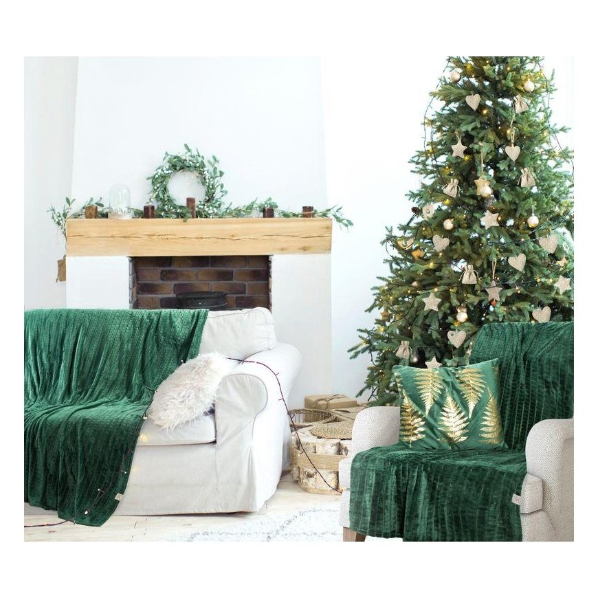 Eurofirany DESIGN 91 CINDY2 Soft and gentle blanket with a printed cube pattern, 200X220 cm, color: ash – 4