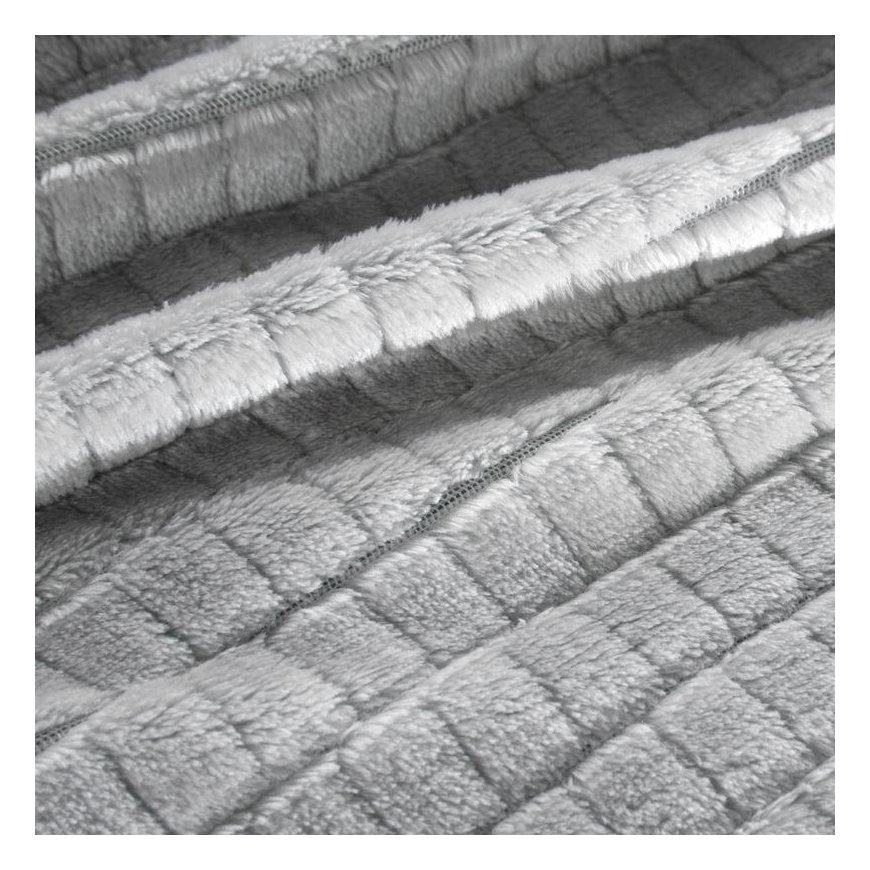 Eurofirany DESIGN 91 CINDY2 Soft and gentle blanket with a printed cube pattern, 200X220 cm, color: ash – 5