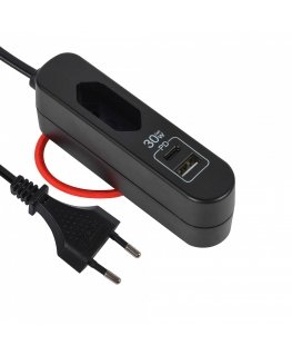 Electraline 62569 USB Зарядка USB-A USB-C 30W