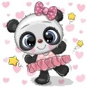 Beldizart Panda Balerina 20*20 cm WD2479 Beldizart Panda Balerina 20*20 cm WD2479