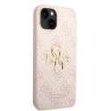 Dėklas Guess Spėkite GUHCP14S4GMGPI „iPhone 14 6,1“ rožinė/rožinis hardcase 4G didelio metalo logotipas