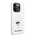Karl Lagerfeld Case for iPhone Pro 14 6.1" KLHCP14LSNCHBCH White HC Silicone NFT Choupette