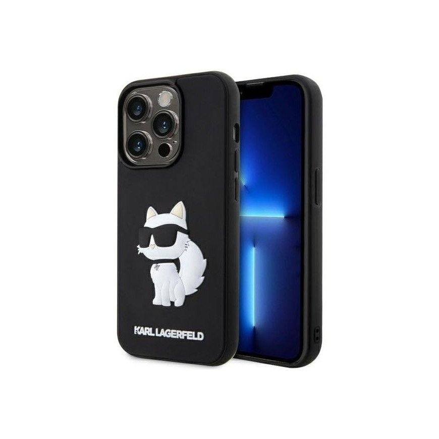 Dėklas Karl Lagerfeld Apple iPhone 14 Pro Max 6.7 hardcase Rubber Choupette 3D Juodas