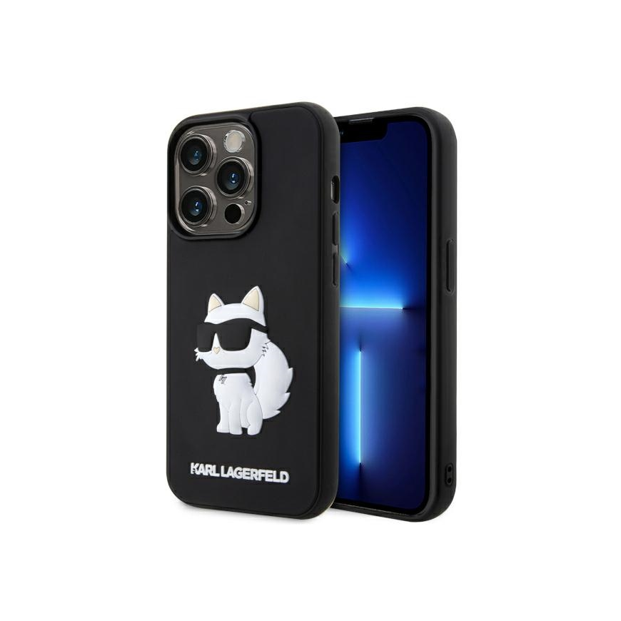 Case Karl Lagerfeld Apple iPhone 14 Pro Max 6.7 hardcase Rubber Choupette 3D Black – 2