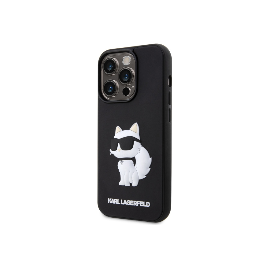 Dėklas Karl Lagerfeld Apple iPhone 14 Pro Max 6.7 hardcase Rubber Choupette 3D Juodas – 3