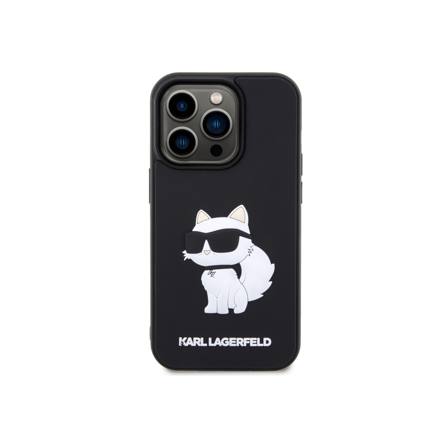 Case Karl Lagerfeld Apple iPhone 14 Pro Max 6.7 hardcase Rubber Choupette 3D Black – 4