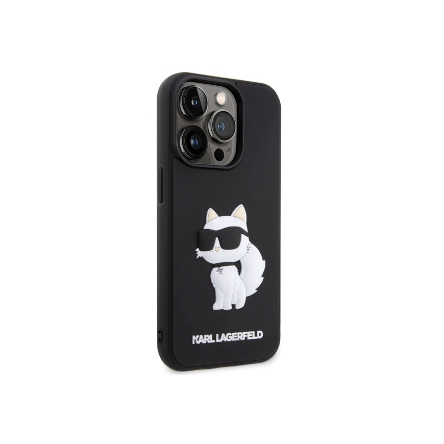 Case Karl Lagerfeld Apple iPhone 14 Pro Max 6.7 hardcase Rubber Choupette 3D Black – 5