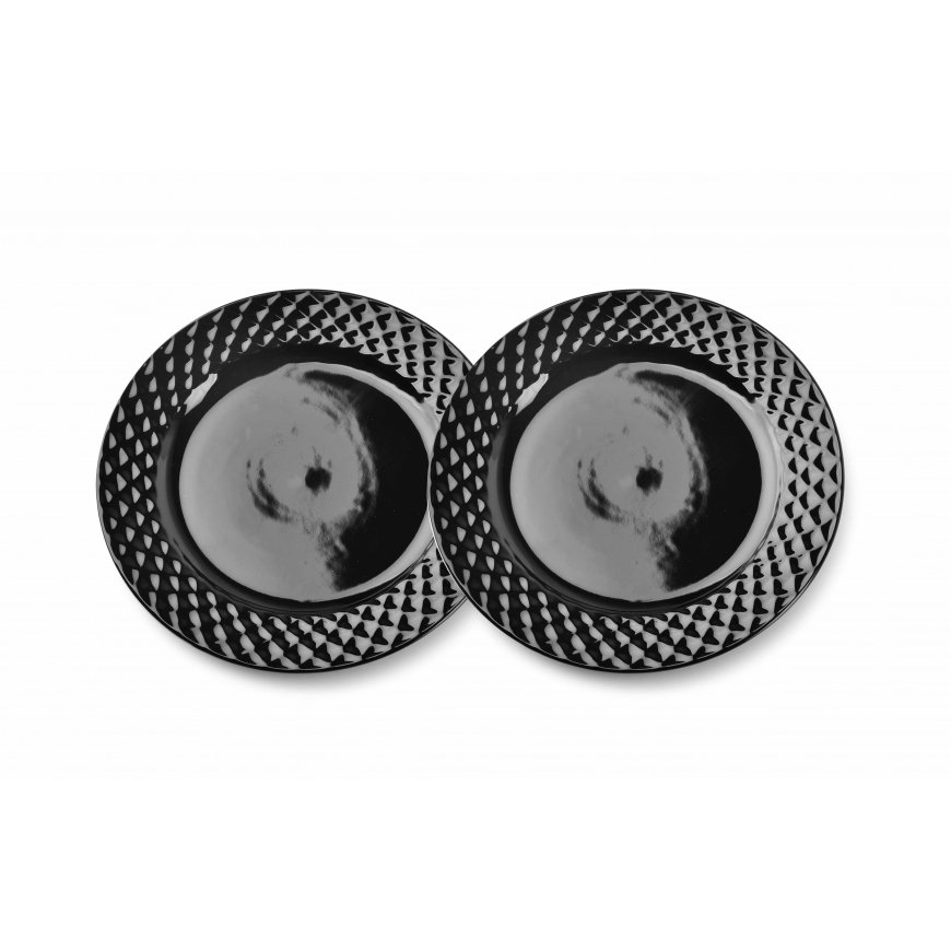 Affek Design Black DIAMOND dessert plate set 2 pcs. 20.5 cm