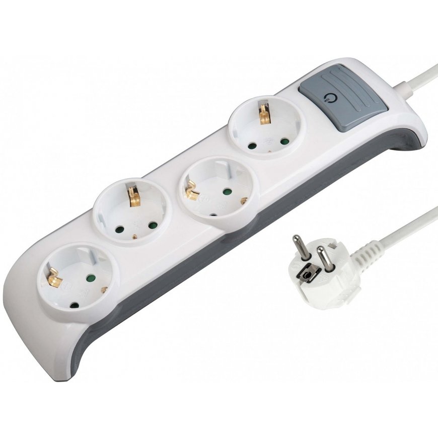 Electraline 62505 Pagarinātājs 4 Ligzdas 2m