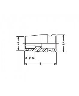 1/2" hex impact head KOKEN 14400M 32 mm