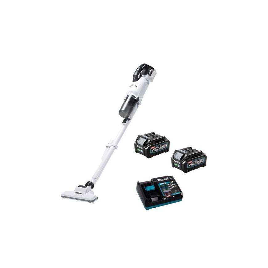 Makita CL003GD203 Cordless vacuum cleaner 40V XGT, 125W, cyclonic, 2X2.5Ah, White