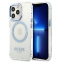 Guess case for iPhone 13 Pro Max 6.7" GUHMP13XHTRMB blue hard case Metal Outline Magsafe Guess case for iPhone 13 Pro Max 6.7" GUHMP13XHTRMB blue hard case Metal Outline Magsafe