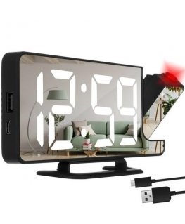Led alarm clock with izoxis 19576 projector