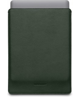 Woolnut Leather Sleeve protective pocket 13" MacBook Pro & Air, green