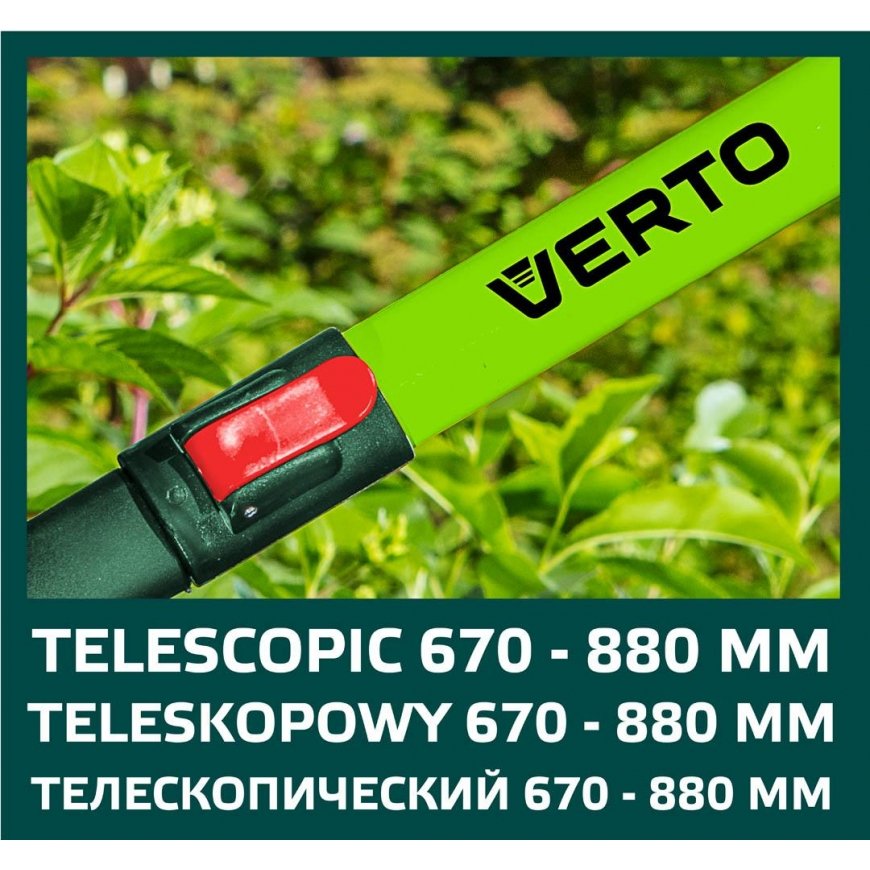 Verto Wavy telescopic hedge shears 670 - 880 mm, blade 200 mm – 4