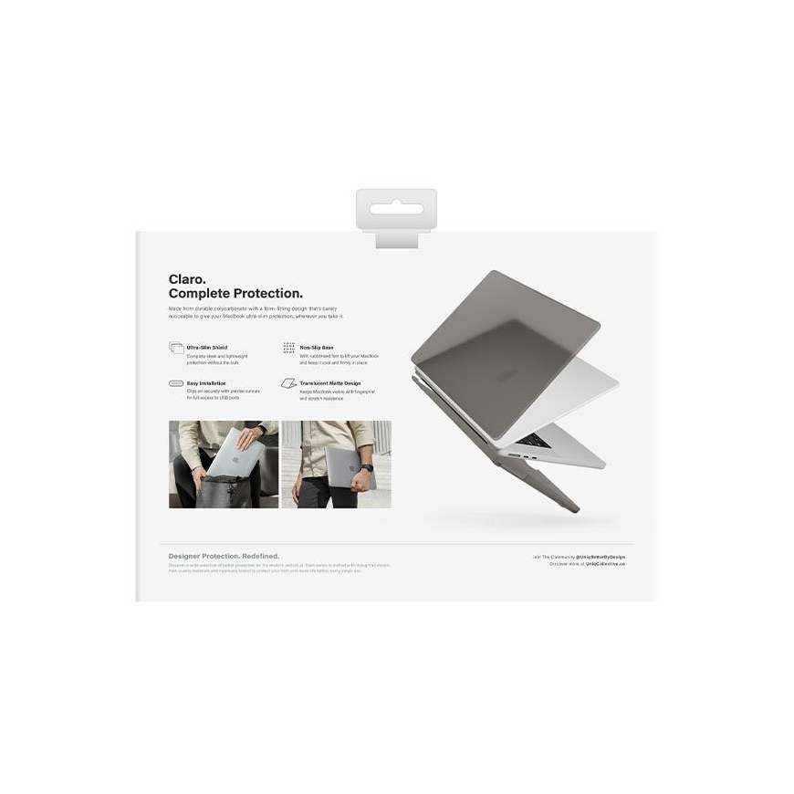 UNIQ etui Claro MacBook Air 13 (2022) pilka|smoke pilkas – 4