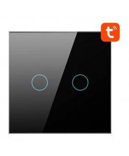 Smart Light Switch WiFi Avatto TS02-EU-B2 2 way (black)
