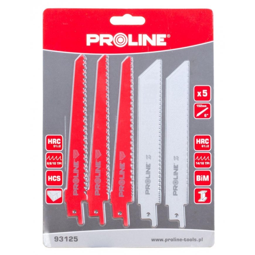 Proline 93125 Mixed Saw Blades, 152 mm, 5 pcs., (TPS710, TPS1050) – 2