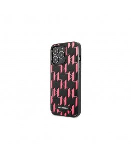Karl Lagerfeld case for iPhone 13 Pro Max KLHCP13XMNMP1P black hard case Monogram and plaque