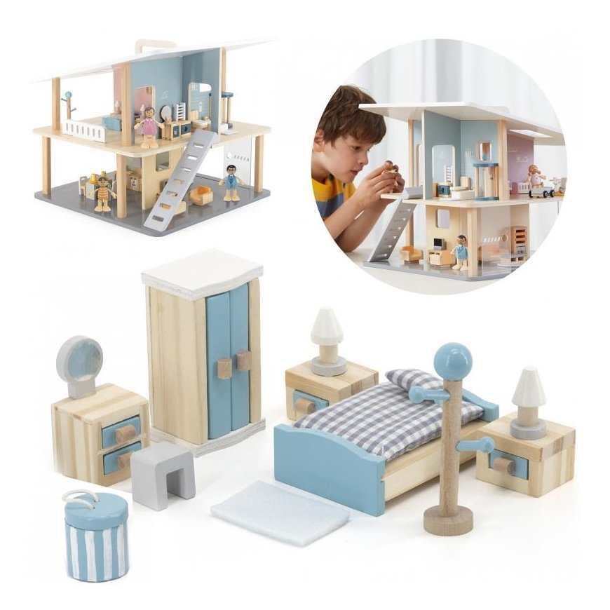 Viga Toys Dollhouse furniture set for the bedroom, VIGA PolarB – 2