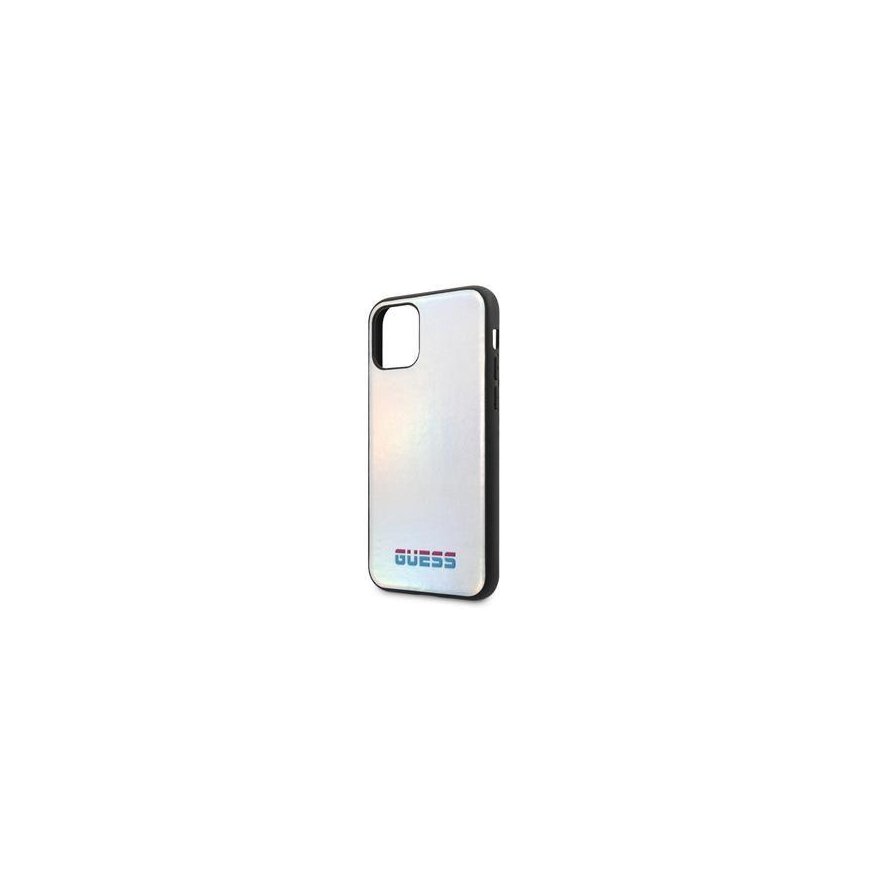 Guess GUHCN58BLD iPhone 11 Pro sidabrinis/sidabrinis kietas vaivorykštis dėklas