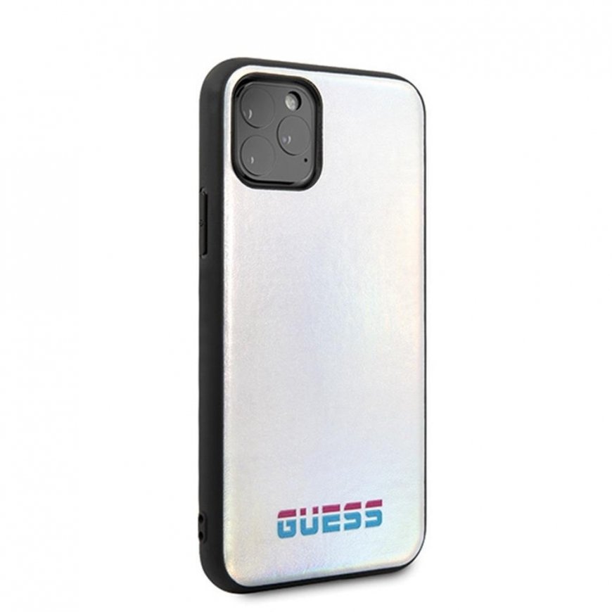 Guess GUHCN58BLD iPhone 11 Pro sidabrinis/sidabrinis kietas vaivorykštis dėklas – 5