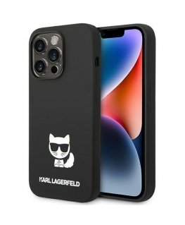 Karl Lagerfeld Karl Lagerfeld KLHCP14LSLCTBK iPhone 14 Pro 6.1" Hard Case Black / Black Silicone Choupette Case