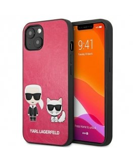 Karl Lagerfeld KLHCP13SPCUSKCP iPhone 13 mini 5.4" fuchsia/fuchsia hard case Ikonik Karl & Choupette