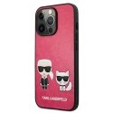 Karl Lagerfeld KLHCP13SPCUSKCP iPhone 13 mini 5,4" fuksja/fuchsia kietas dėklas Ikonik Karl & Choupette Karl Lagerfeld KLHCP13SPCUSKCP iPhone 13 mini 5,4" fuksja/fuchsia kietas dėklas Ikonik Karl & Choupette