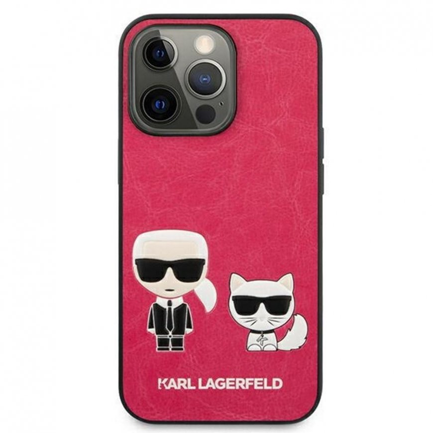 Karl Lagerfeld KLHCP13SPCUSKCP iPhone 13 mini 5.4" fuchsia/fuchsia hard case Ikonik Karl & Choupette – 4