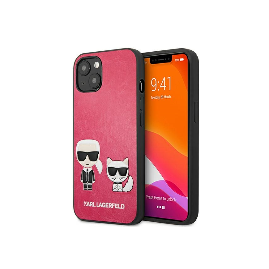 Karl Lagerfeld KLHCP13SPCUSKCP iPhone 13 mini 5.4" fuchsia/fuchsia hard case Ikonik Karl & Choupette – 5