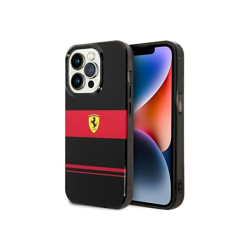 Ferrari case for iPhone 14 Pro Max 6.7" FEHMP14XUCOK Black Hardcase Magsafe IML Bicolor