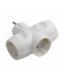 Electraline 55040 Adapter 3 Sockets16A 250V