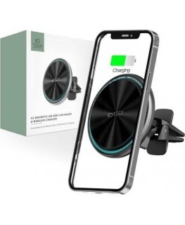 Tech-Protect TECH-PROTECT A2 MAGNETIC MAGSAFE VENT AUTOMOBILINIS MONTAVIMAS BEVIELIS ĮKROVIKLIS 15W Juodas