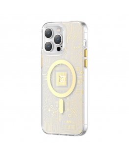 Kingxbar PQY Geek Series Magnetic Case for iPhone 14 Plus MagSafe Gold