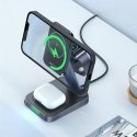 Įkroviklis belaidis Acefast E3 3-in-1 MagSafe juodas Įkroviklis belaidis Acefast E3 3-in-1 MagSafe juodas