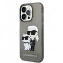 Karl Lagerfeld dėklas, skirtas iPhone 14 Pro Max 6,7" KLHCP14XHNKCTGK Judas kietas dėklas Glitter Karl&Choupette