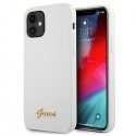 Guess GUHCP12SLSLMGWH iPhone 12 mini 5.4" White Hard Metal Logo Script Guess GUHCP12SLSLMGWH iPhone 12 mini 5.4" White Hard Metal Logo Script