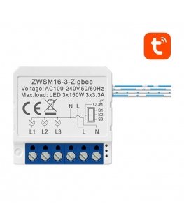 Smart switch module ZigBee Avatto ZWSM16-W3 TUYA