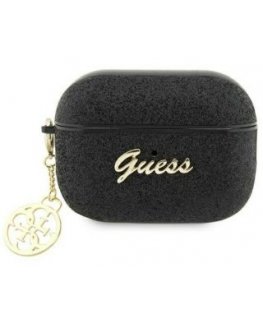 Guess Apple AirPods Pro 2 cover Glitter Flake 4G Charm Black
