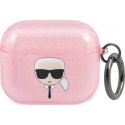 Ausinės Karl Lagerfeld KLA3UKHGP 3 AirPods viršelis rožinė/rausva Gkratter Karl galva