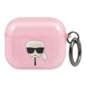 Ausinės Karl Lagerfeld KLA3UKHGP 3 AirPods viršelis rožinė/rausva Gkratter Karl galva