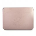 Guess Sleeve GUCS13PUSASPI 13" rožinė/rožinė Saffiano Script Guess Sleeve GUCS13PUSASPI 13" rožinė/rožinė Saffiano Script